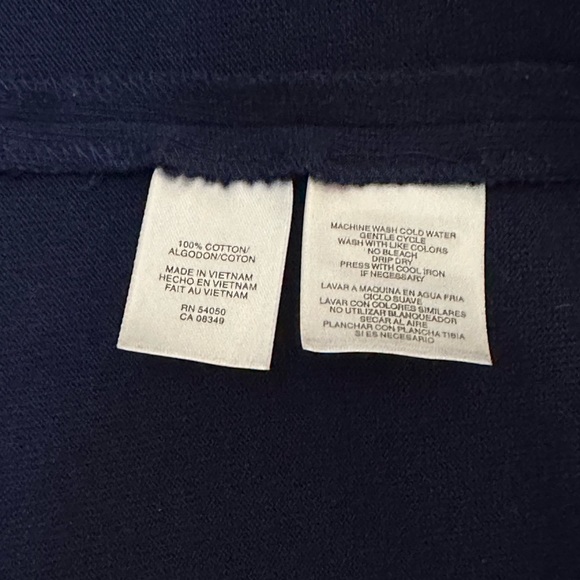 Jones New York Signature Navy Cotton Blazer, Size 10 - Picture 5 of 5